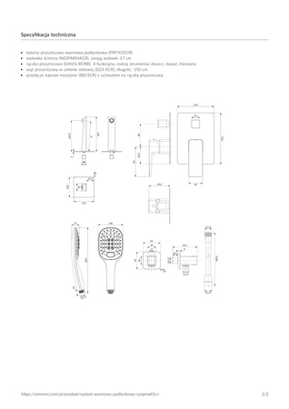 System wannowy podtynkowy PARMA SYSPMW01CR
