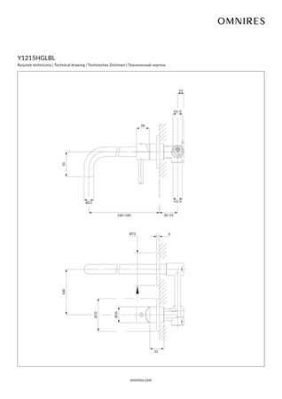 Y Bateria umywalkowa podtynkowa Y1215HBLGL